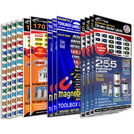 Shop Owners LOT - The Ultimate Organizer Deal - 2000 Tool Labels for The Entire Shop - Complete Your Tools, Tool Boxes, Breaker Panel, Power Tools and Garage.
