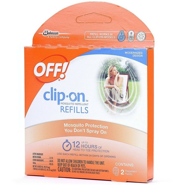 OFF Clip-On Mosquito Repellent Refill, Provides 12 Hours of Protection, 2 Count