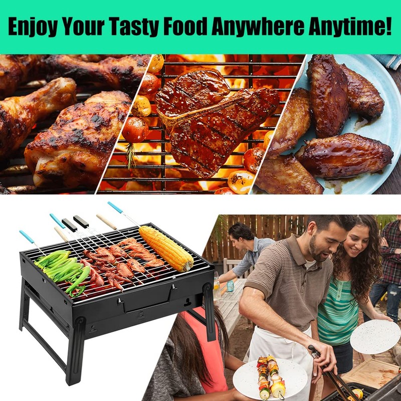 Barbecue Grill Portable BBQ Charcoal Grill Smoker Grill for Outdoor