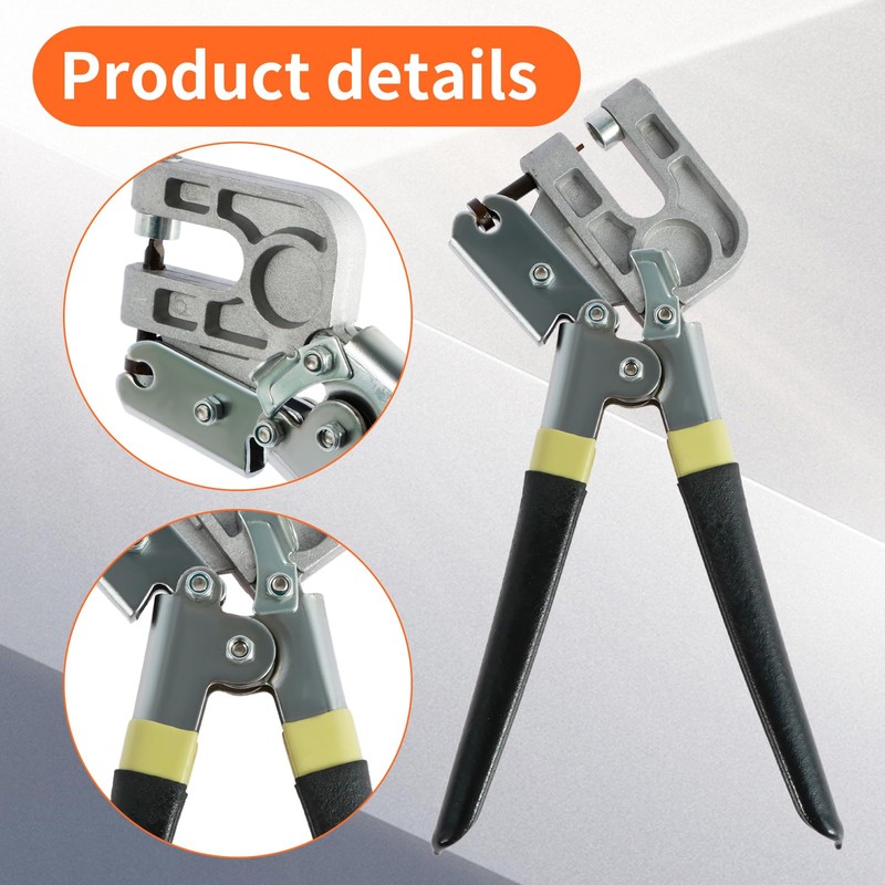 CCJZBCAU Stud Crimper Pliers 10inch Aluminum Alloy Keel Pliers Punch