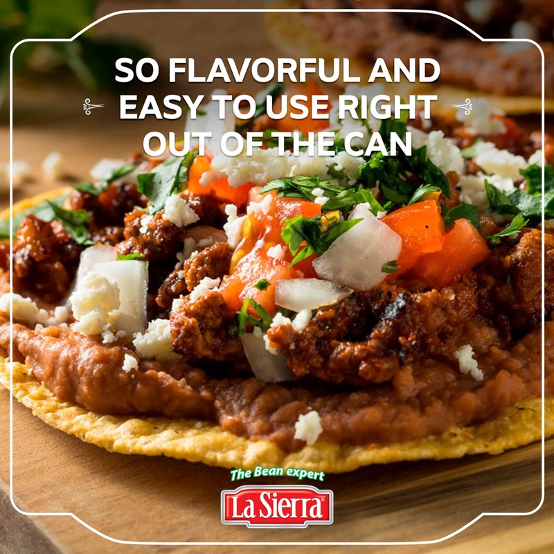 La Sierra Refried Pinto Beans, Ready-to-Eat Vegetarian Refried Beans, 15.2