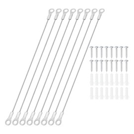 PATIKIL Cabinet Door Restraint Kit 1.5mm x 20cm, 8 Pack Stainless Steel Flexible Braided Cable Door Hinge Limiter for Limiting Chest Cupboard Door Opening Angle Swing