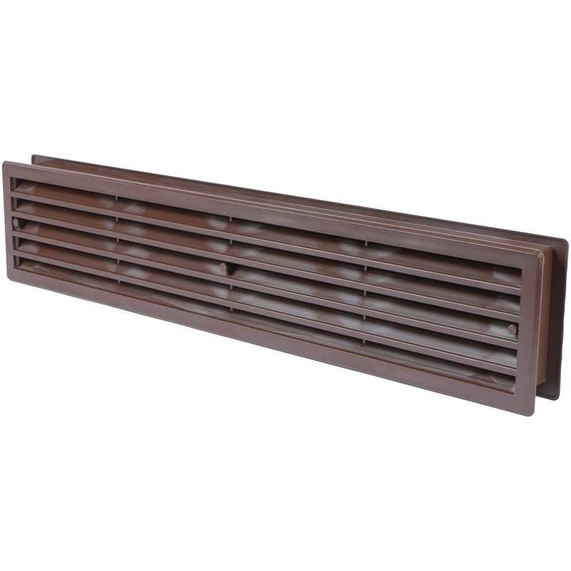 Repa Market 18" x 4" Inch Brown Plastic Door Grille