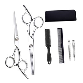 Ipetboom 1 Set Haircut Scissors Set Professional Hairdressing Tools for Home and Salon Use Includes Thinning and Straight Scissors Durable