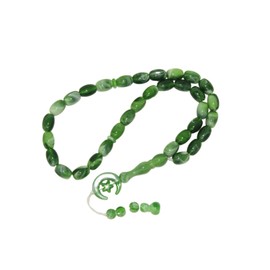 Jeannieparnell 33 Bead Green Polyester Round Prayer Beads