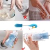 WSOQYEO Water Bottle Cleaner Brush Semi-Automatic Silicone Bottle Brush for