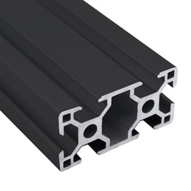 Kwweeoo 3060 Aluminum Extrusion T Slot 500mm Long Black 1 Pack, Extruded Aluminum Profile T-Slot 30 Series European Standard Anodized Linear Rail 30 x 60 19.69" 1Pcs