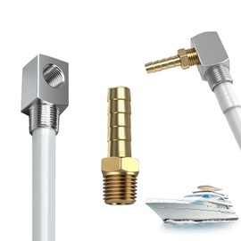 12" Boat Fuel Tank Pickup Tube with Strainer, 7-0948 Polyethylene Fuel Pickup Tube with Brass Barb Connector, Fits Standard Universal Boat Fuel Tank