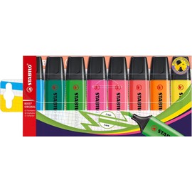 Highlighter - STABILO BOSS ORIGINAL - Pack of 8 - Assorted Colours