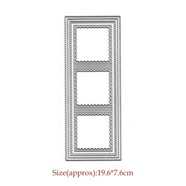 Rectangle Sqaure Frame Metal Die Cuts,Long Frame Square Christmas Card Cutting Dies Cut Stencils for DIY Embossing Photo Decorative Paper Dies Scrapbooking Card Making