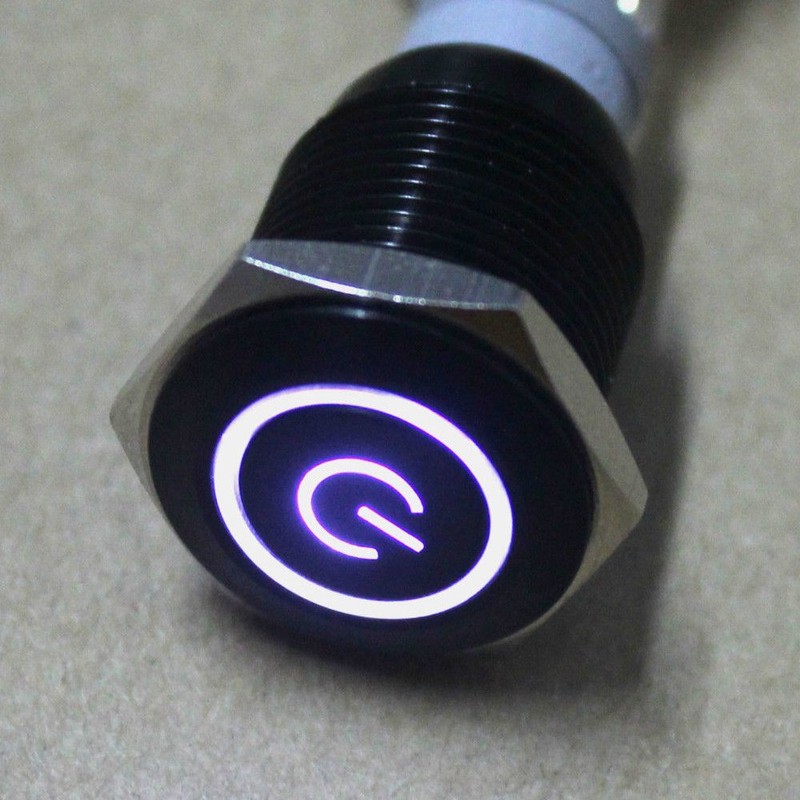 E Support Black Case 16mm White Power Symbol Angle Eye