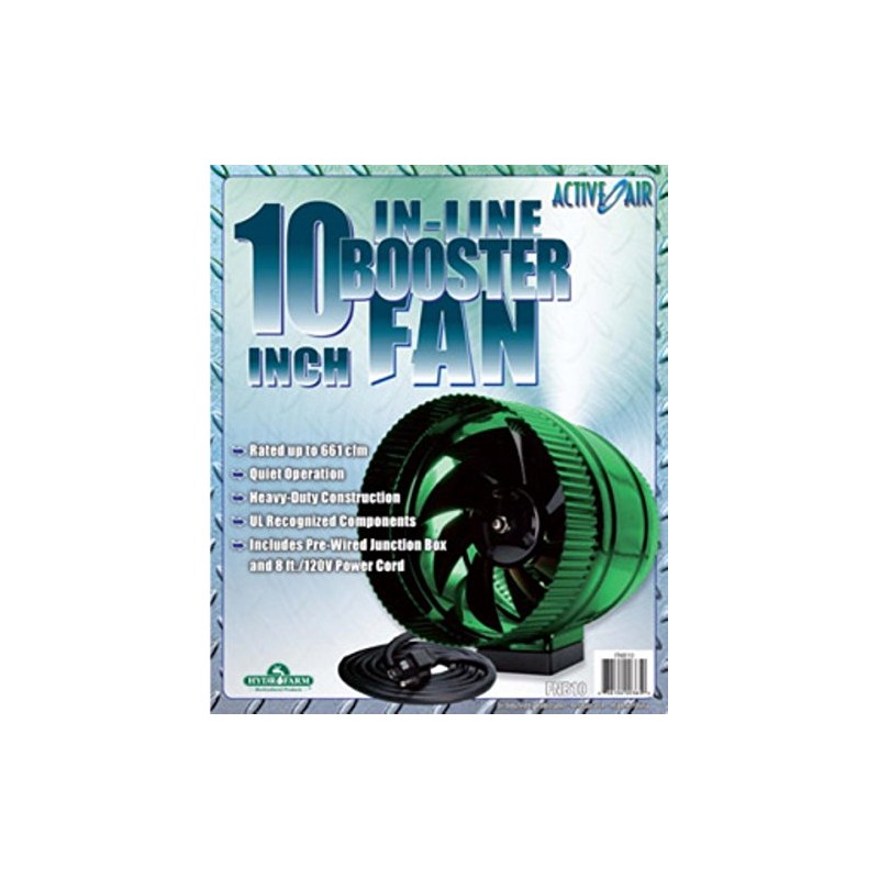 Hydrofarm Active Air ACFB6 6-Inch Booster line Fan, Stainless Steel