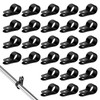 Pack of 100 R Type Cable Clips, 1/2 Inch Nylon