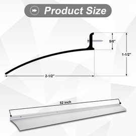 52 Inch Door Rain Drip Guard, Aluminum Door Drip Cap, 52 Inch Door and Window Rain Guards House, 1 Pack