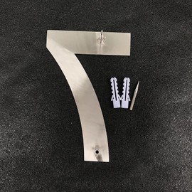 House Number-8 Inch Stainless Steel Floating Home Address Number, Rustproof & Easy Install, Silver, Number 7
