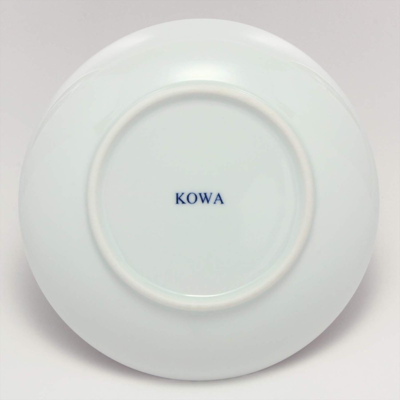 Kowa Pottery Hasamiyaki Japanese Komon Plate, Matsuba, Blue