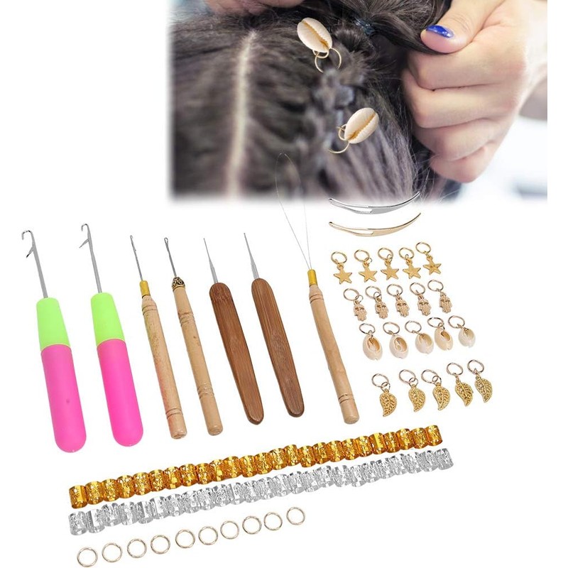 Gancho de ganchillo para rastas, juego de 89 piezas de