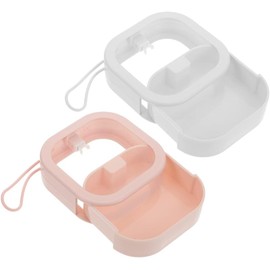 TEHAUX Organizador De Accesorios Para El Cabello 2 Cajas Organizadoras De Corbatas Para El Cabello Soporte Portátil Para Diadema Organizador De Lazos Para Niña (Y Rosa)