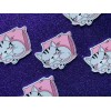 5pc. Cat Nap, Kitty Planar Resin Flatback, Cabochon, Bow Center,