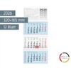 BRUNNEN 3-Month Calendar 2026, Blue, 320 x 740 mm