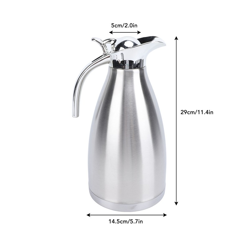Stainless Steel Thermal Coffee Pot Multipurpose European Style Double Wall