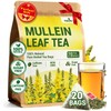 Hiihone Mullein Leaf Tea Bags for Lung Support, 20 Tea