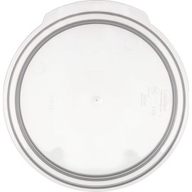 Carlisle FoodService Products Storplus Food Container Lid Storage Container Lid, Round Lid with Stackable Design for Food Storage, 1 Quart, Clear, (Pack of 12)