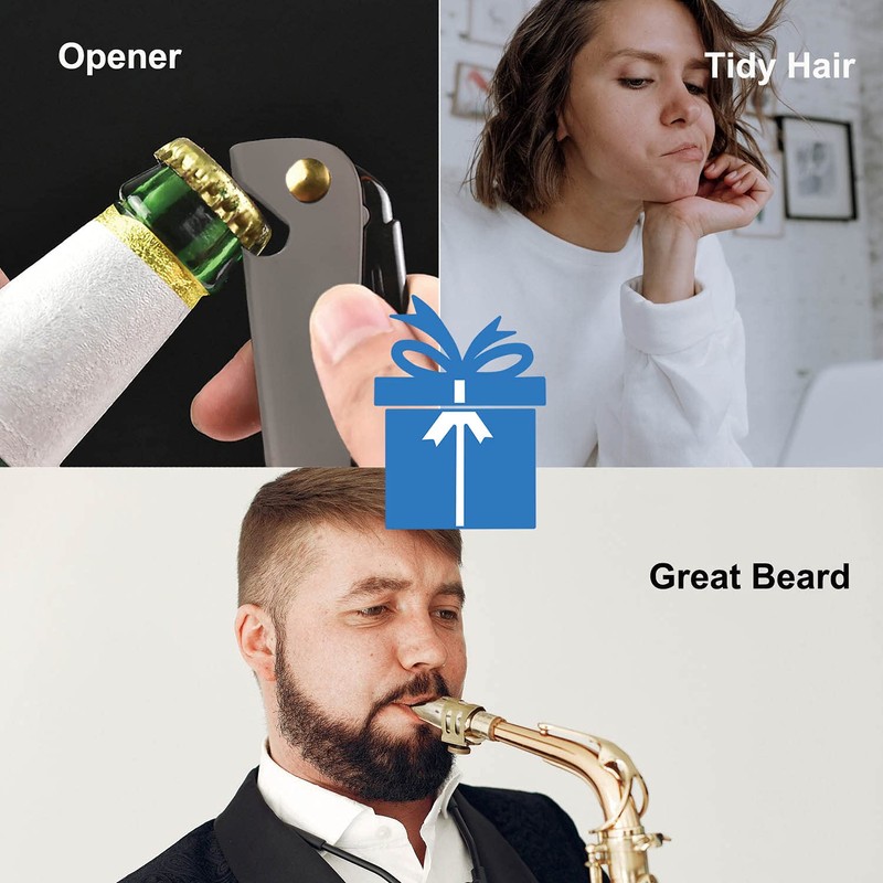 Stainless Steel Folding Comb, Pocket Comb for Men and Women,