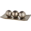 Creative Scents Dublin Silver Decorative Tray and Orbs Balls Set