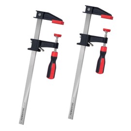 POWERTEC 12 inch Steel Bar Clamps w/ 600 lbs Loads Limit & 2-1/2" Throat, Quick Adjust & Release F Clamp with Micro-Adjustment Handle for Woodworking, Metalworking and DIY Projects, 2PK (71918)