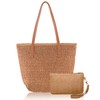 Erhuoxz 2 IN 1 Straw Bag for Women Large Woven