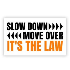 SODAVA [7.5"x4.5"] Slow Down Move Over It's The Law Magnet, Tow Truck Emergency Warning Signs, Driver Driving Safety Vehicle Magnet, Car Magnet, Bumper Magnet, Truck Magnet, Fridge Magnet