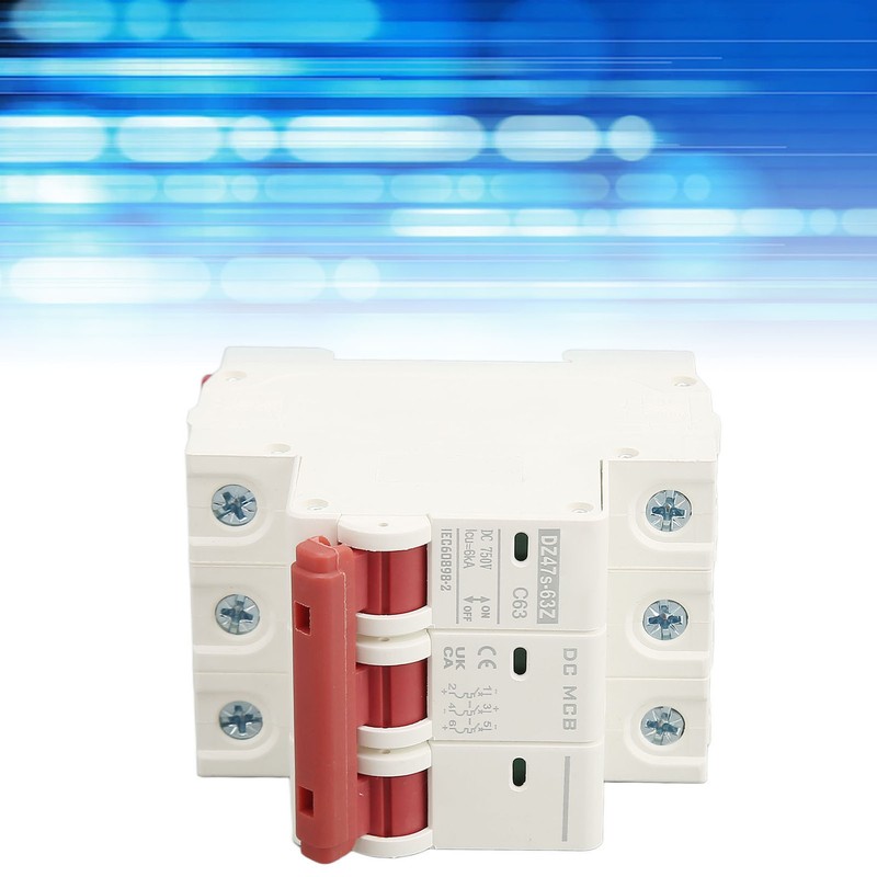 3P Miniature Circuit Breaker DIN Rail Mounted Short Circuit Protection