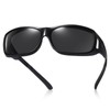 Br'Guras Men's Sports Sunglasses, Polarized or Nighttime Lenses, Rectangular Frame,