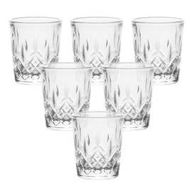 Enindel 3021.01 Carved Patterns Shot Glasses, 1.7 OZ, Set of 6, JY001