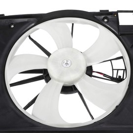 cciyu Radiator or Condenser Cooling Fan Fit for 2009-2010 For Pontiac Vibe 2009-2013 For Toyota Corolla 2009-2014 For Toyota Matrix