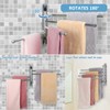 JSVER Stainless Steel Hand Towel Rail Bathroom Swivelling 4 Arms