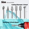 1/8" Shank Diamond Grinding Burr Bits (50 Pcs) for Dremel