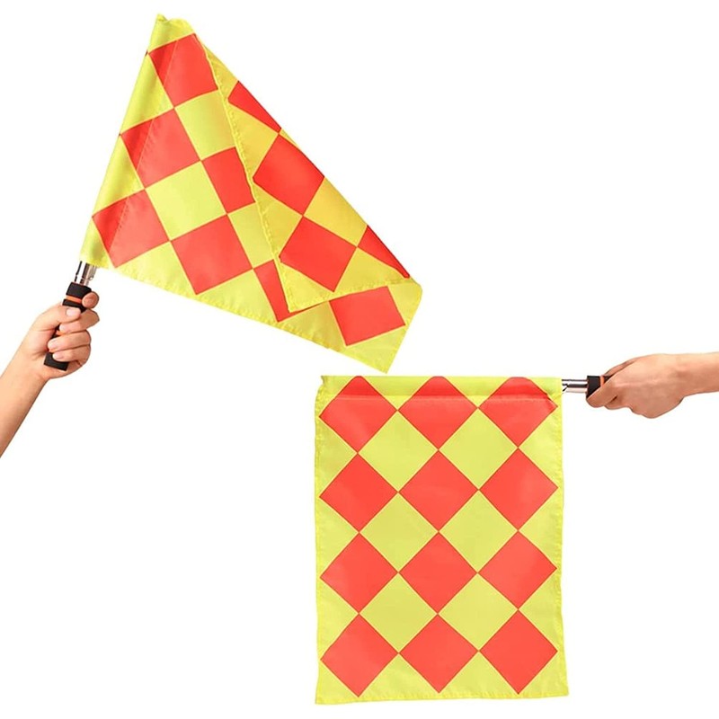 Soccer Referee Flag Set Red Yellow Cards with Notebook and