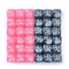 36pcs 12mm Positive and Negative Dice Counters Pink&Black Set, Small
