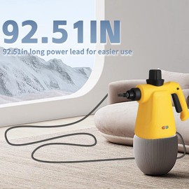 Steam Cleaner, Pressurized Handheld Steam Cleaner for Home with 8 PCS Accessory & Safety Lock, Large Capacity Steam for Cleaning, Car, Bathroom, Shower, Window, Grime, Grease