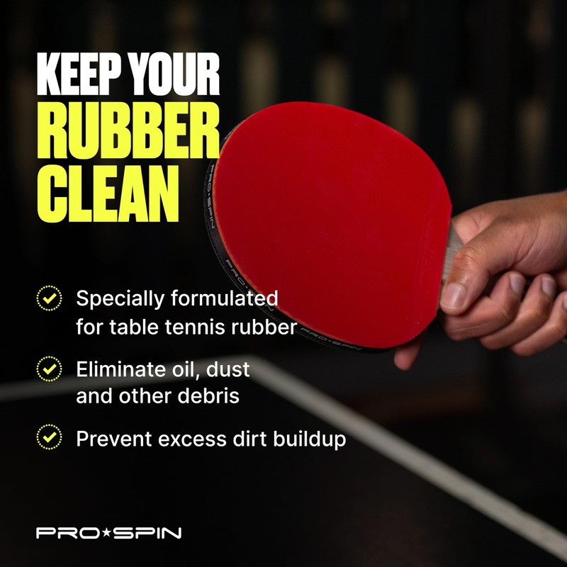 PRO-SPIN Table Tennis Rubber Cleaning Kit - Ping Pong Paddle