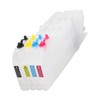 4Pcs Ink Cartridge Set Lengthen Refill Inkjet Printer Replacement Magenta