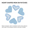 MECCANIXITY Heart Shaped Iron on Patches Embroidered Sew Patches Appliques