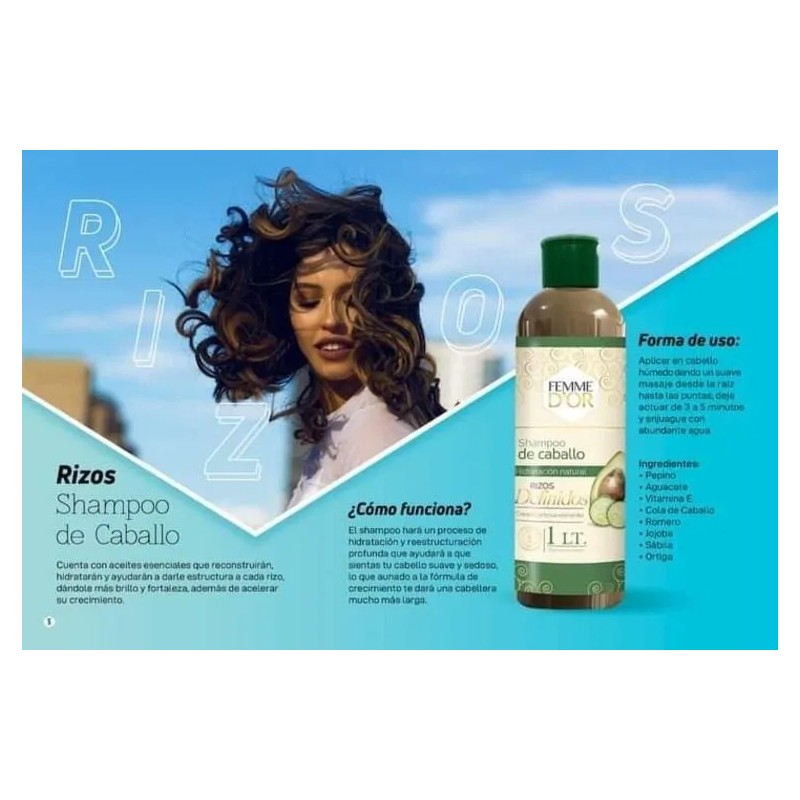 Shampoo Femme D'or Rizos Definidos 1 Lt
