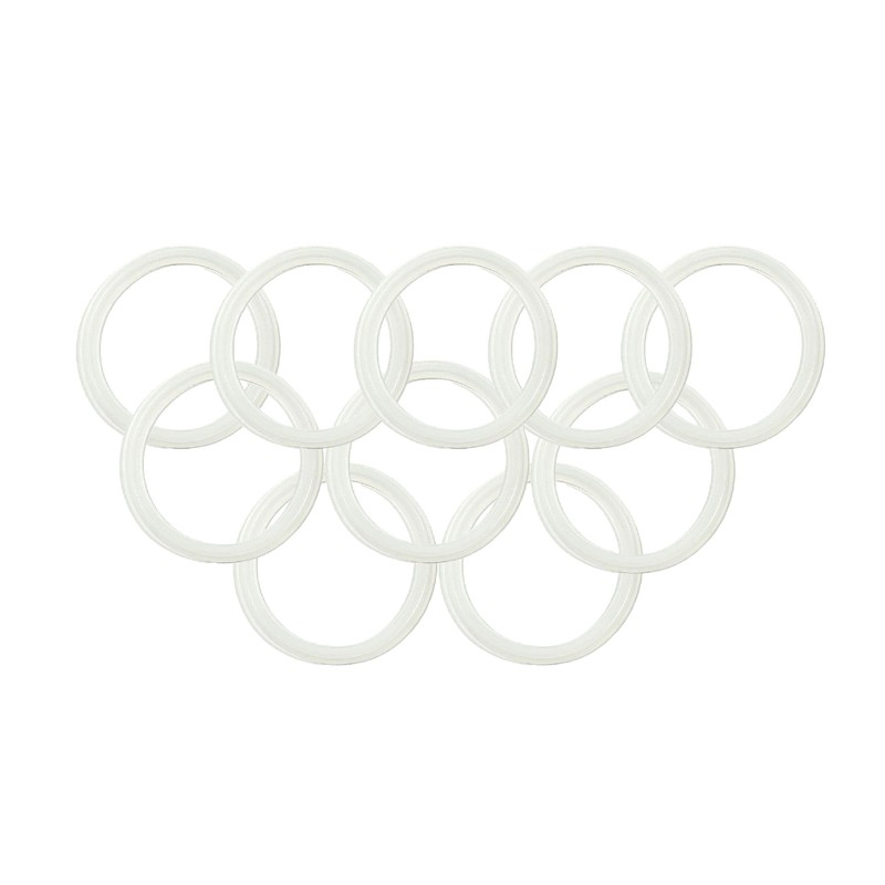 10 Pcs QiiMii White Silicon Tri clamp Gasket for Tri