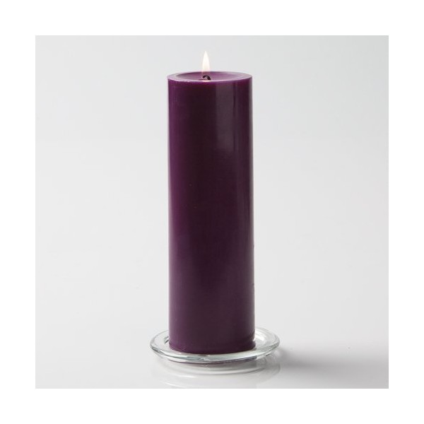 Richland 3" X 9" Hand Poured Purple Pillar Candle Set