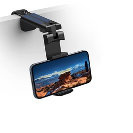 Airplane in Flight Phone Holder, 360 Degree Rotatable Adjustable Phone Holder, Plastic Retractable Phone Holder, Travel Essentials, Foldable Holder, Travel/Home/Office Universal Phone Holder - Black