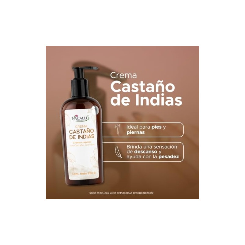 PACALLI Crema Castaño de Indias 2x250g - Con Hamamelis y