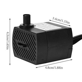 Bomba de agua sumergible con luz LED para estanque de peces, fuente de tanque de acuario, ultra silenciosa para estanque, acuario, tanque de agua (110 V)